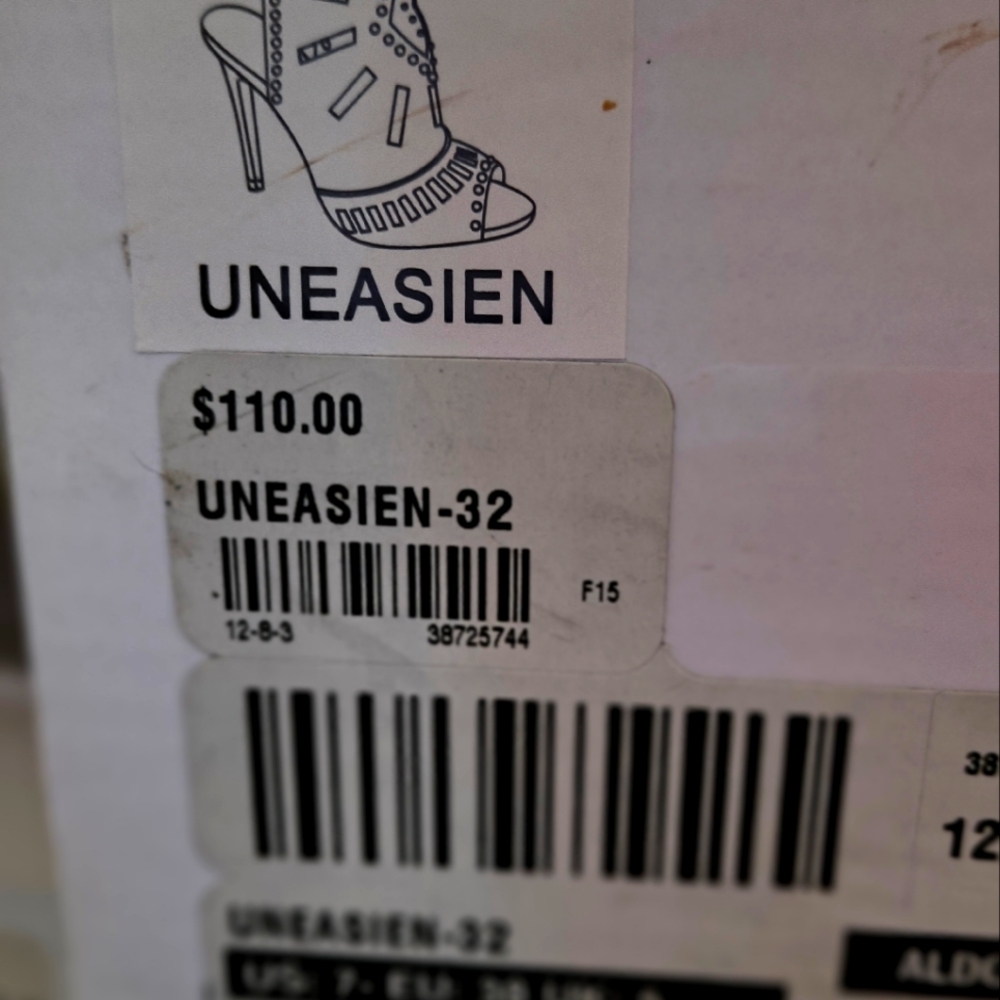 Peep Toe Booty Box Says Size 7 Shoe Size 7 1/2 Slight Scuff on Heel.